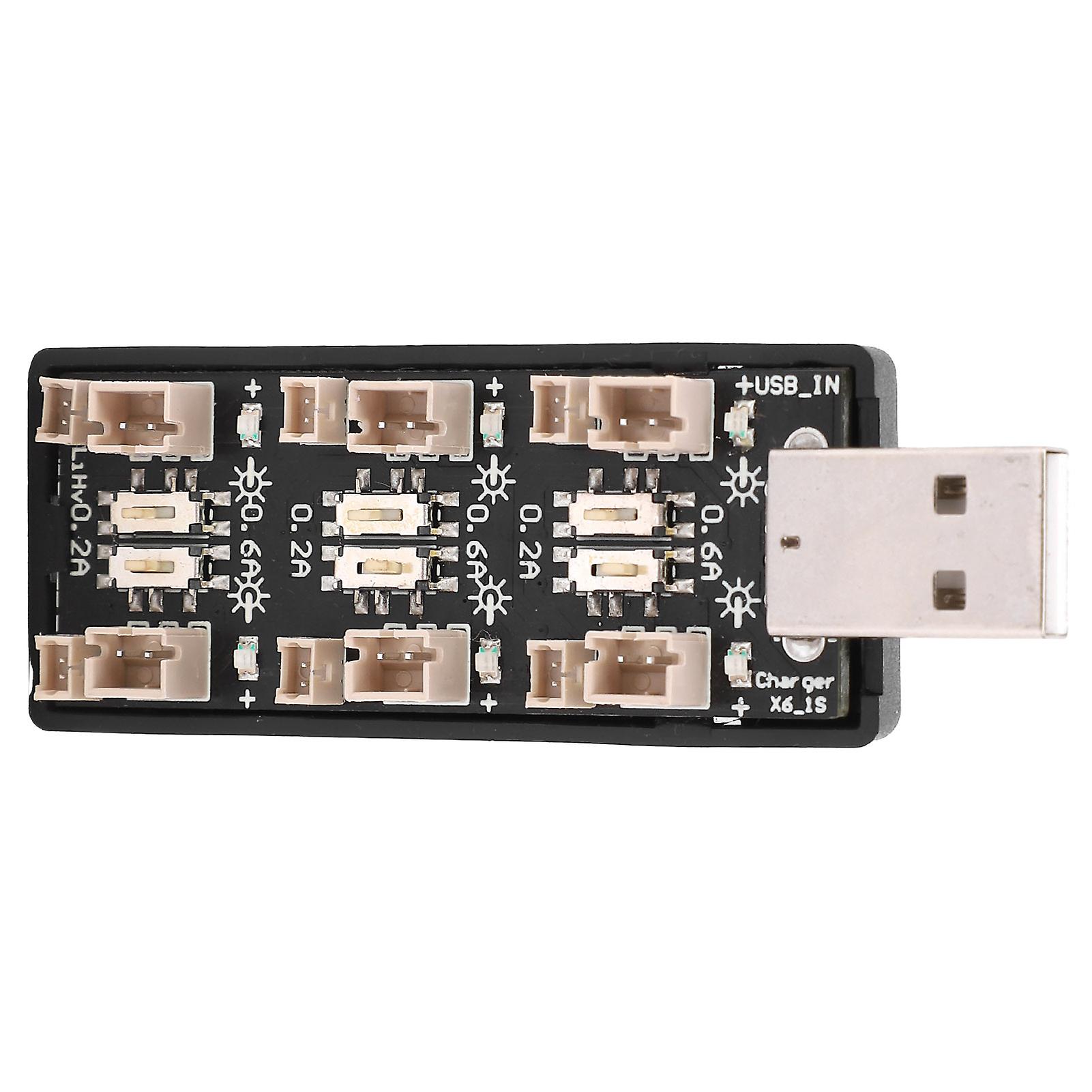 Lithium Battery Charging Board 6‑Channel USB to 3.8V High Voltage Components 4.35V