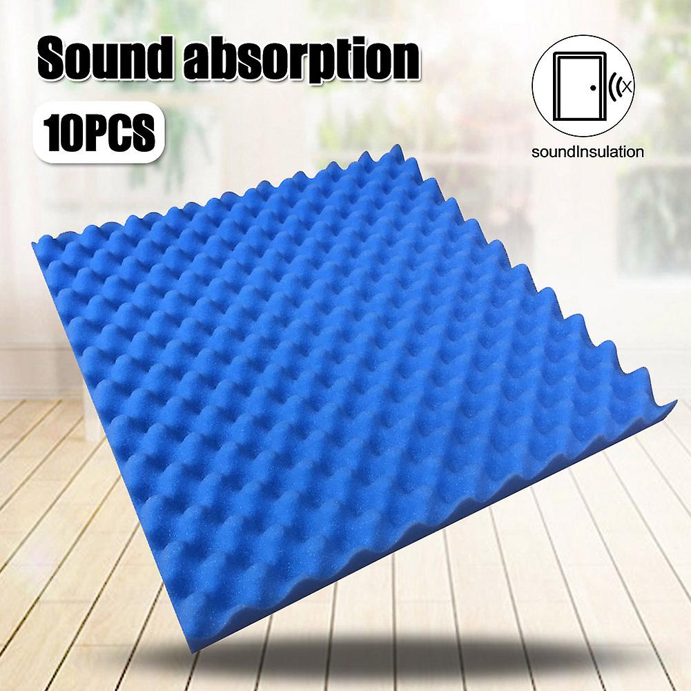 10 Pcs KTV Acoustic Foam Egg Studio Sound Insulation Absorption 50x50x2cm Foam Board