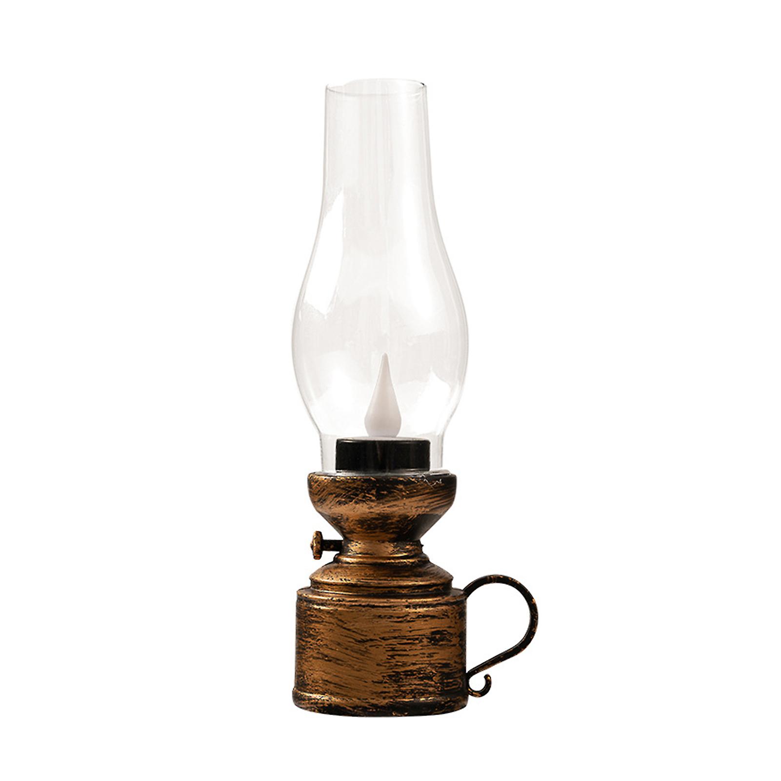 Electronic Candle Light Creative Nostalgia Waterdrop Wick Warm Light Safe Shooting Props High Brightness 80s Retro Style Electronic Kerosene Lamp
