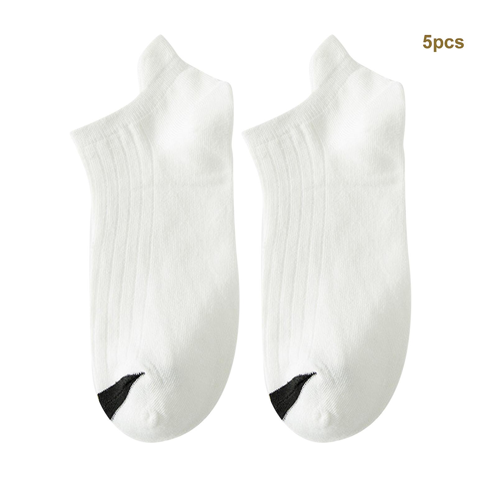 5 Pairs Sports Socks With Loose Cuff Simple Stylish Sports Socks For Climbing