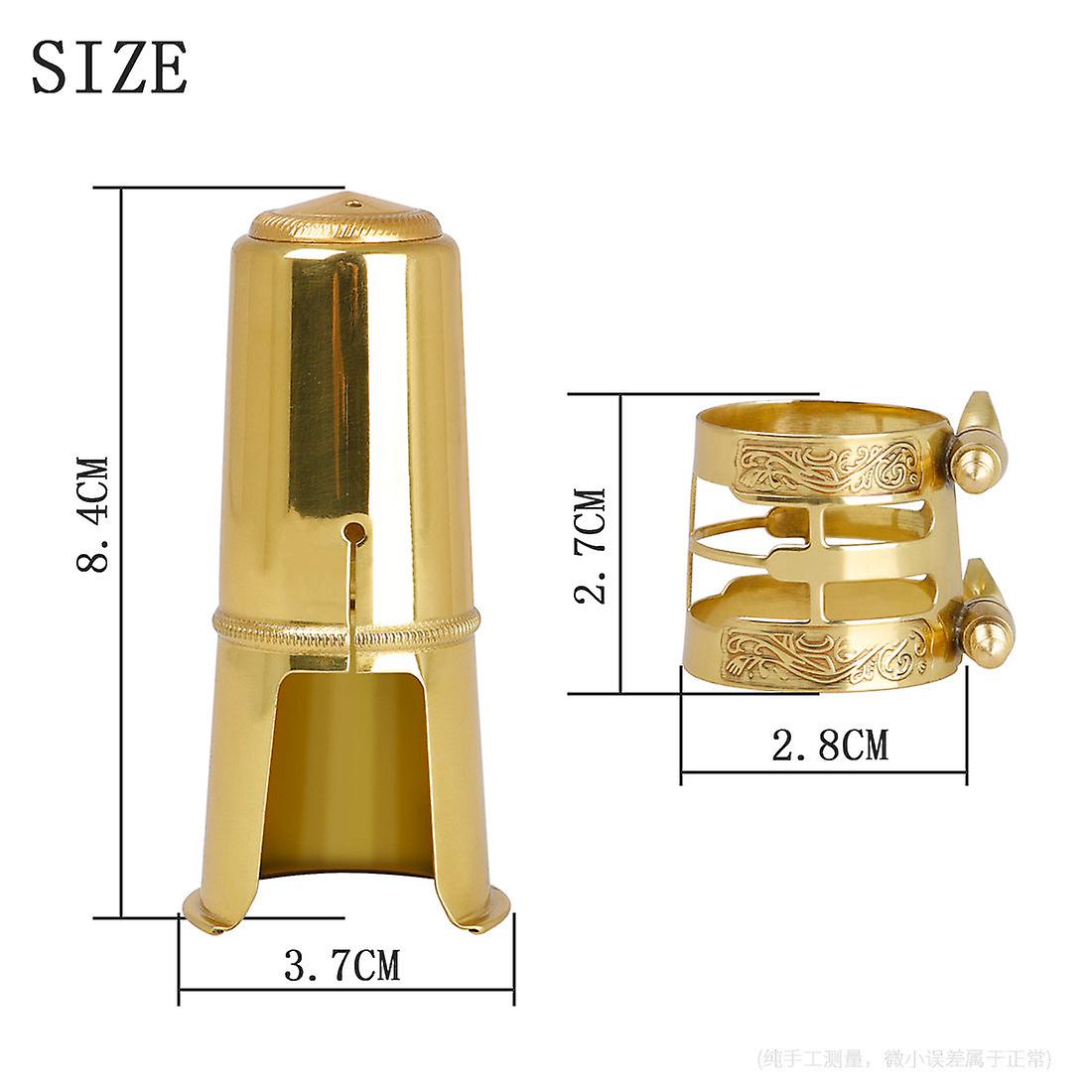 Drl1 Saxophone Alto Metal Flute Head Cap With Pattern Clip Wind Instruments Accessories