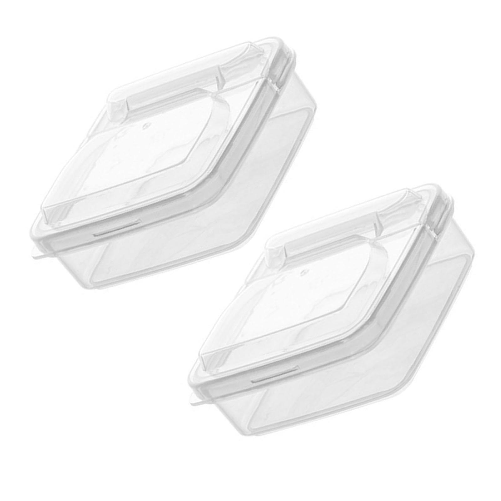 2pcs Cheese Slice Storage Container Multipurpose Stackable Portable Leakage Proof Large Capacity Fridge Storage Container 