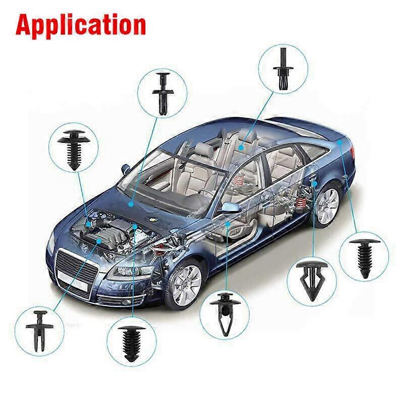 721 Pcs Car Retainer Clips Auto Fasteners Push Trim Clips Pin Rivet Bumper Kit