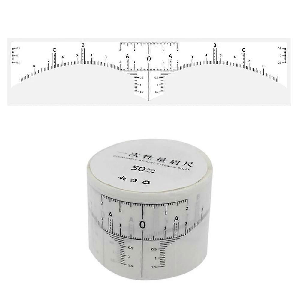 Disposable 50pcs / Lot Microblading Ruler Guide Ruler Adhesive Sticker Permanent Eyebrow Makeup Eyebrow Tool