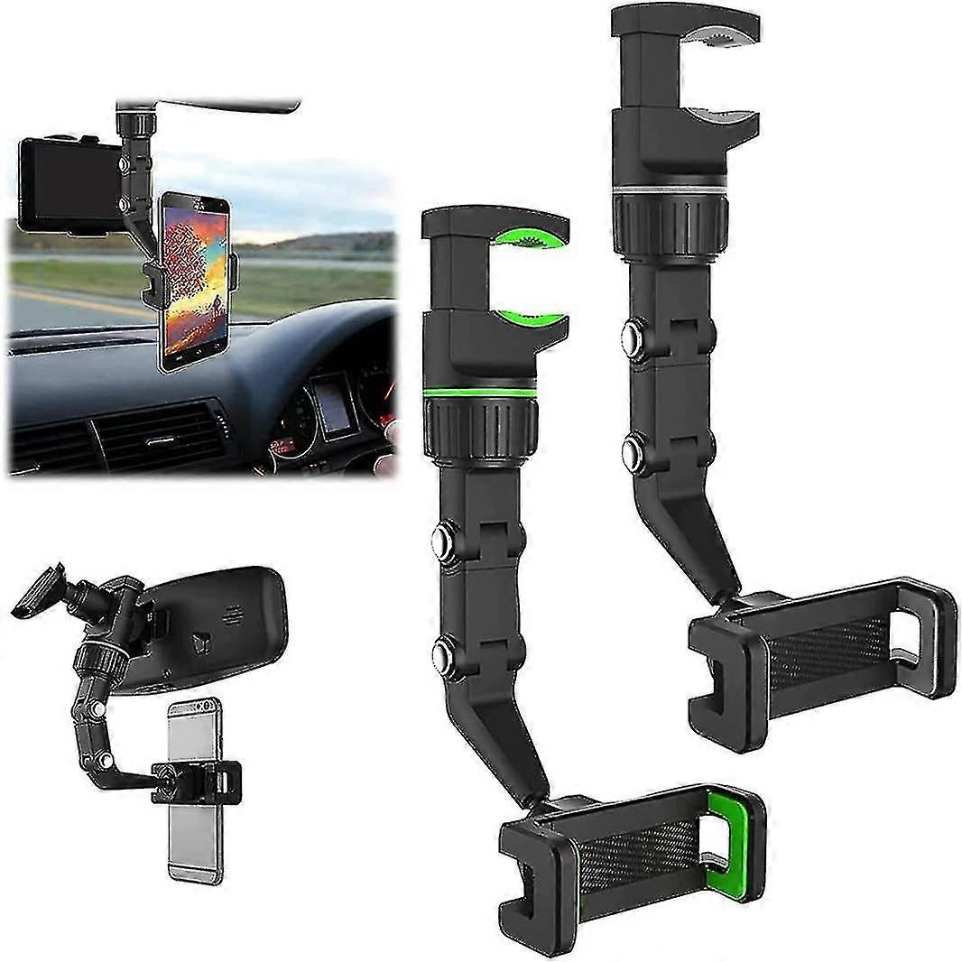 Support de rétroviseur multifonction 360° compatible avec tous les téléphones portables