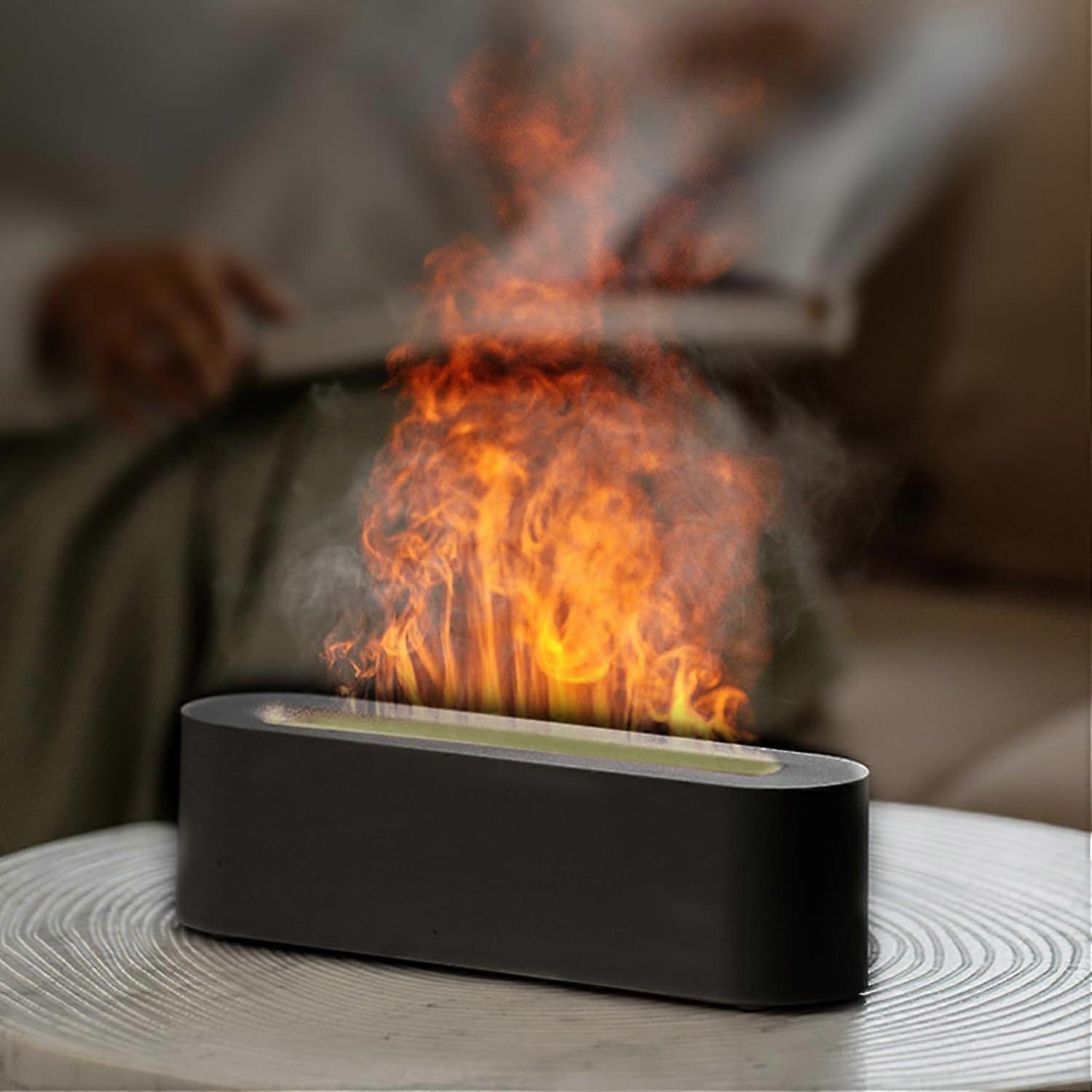 Flame Diffuser, Upgrade 7 Colour Lights Essential Oil Diffuser, Super Quiet Aromatherapy Diffuser, E