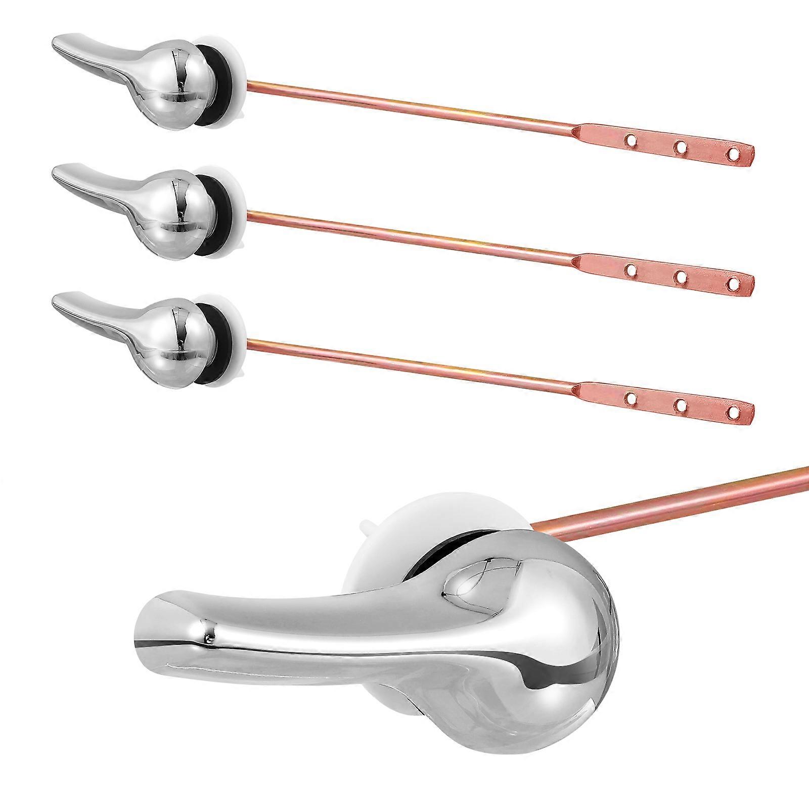 VILLCASE 4pcs Toilet Tank Flush Lever Handle Universal Front Mount Toilet Handle Replacement Fits Most Toilets