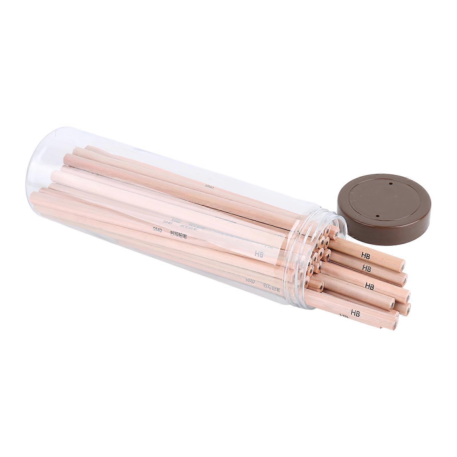 30pcs HB Pencils Hexagonal Smoothly Writing Prevent Breakage Wooden Pencils for Sketching Drawing