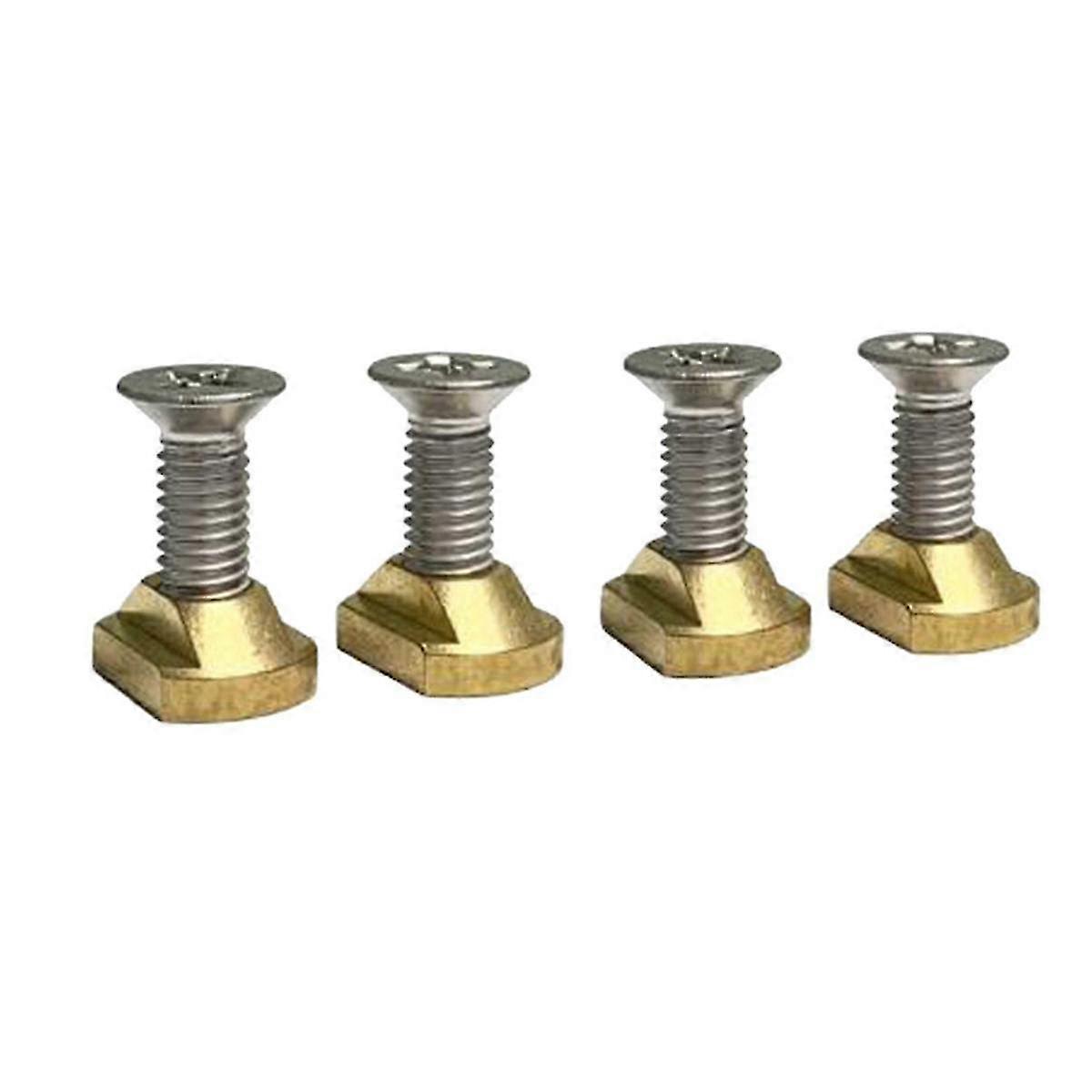 4Pcs M8 Hydrofoil τοποθέτηση τ-nuts ορείχαλκου - χρυσά υπαίθρια εξαρτήματα σέρφινγκ για όλα τα κομμάτια υδροπτέρυγων