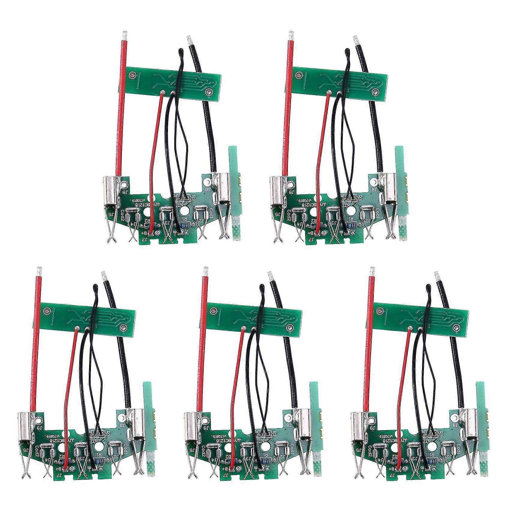 5x Bat610 18v Lithium-ion Battery Pcb Charging Protection Circuit Board For Boschs 18v Li-ion Batte