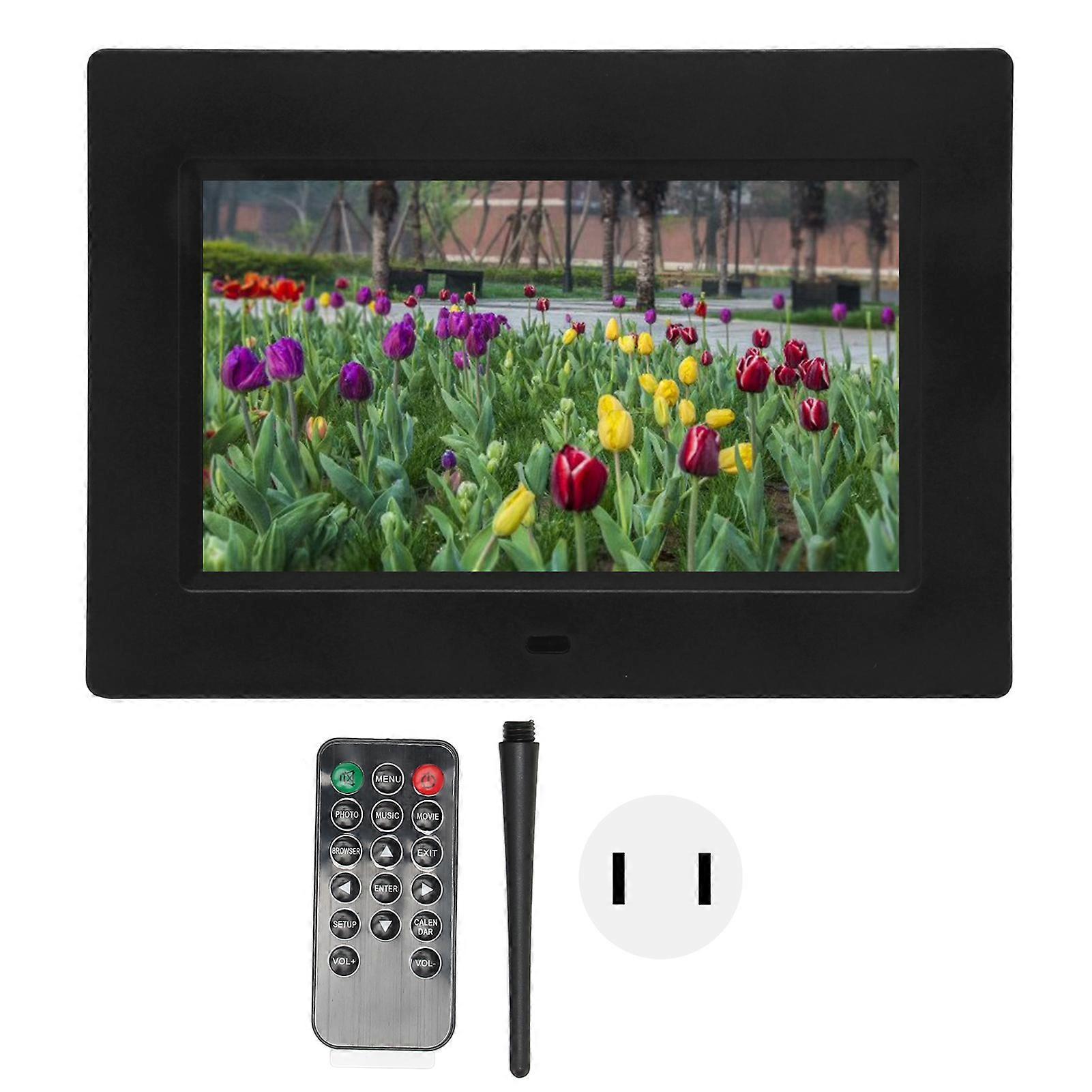 Ψηφιακή κορνίζα 7 ιντσών HD IPS οθόνη υποστήριξη USB κάρτα αποθήκευσης μουσικό βίντεο αναπαραγωγή ηλεκτρονικό άλμπουμ 100?240V αμερικανικό βούλωμα