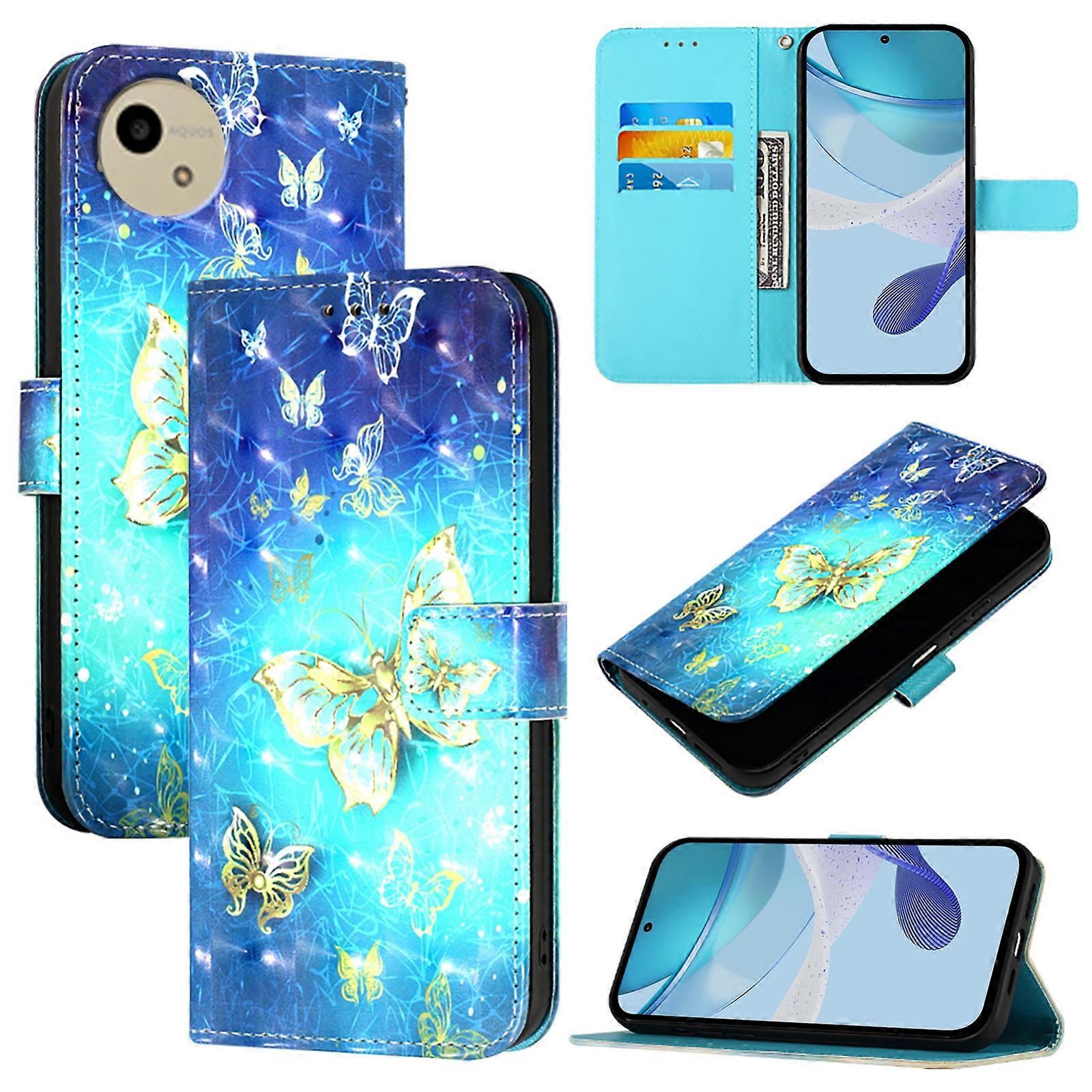 3D Painting Leather Case For Sharp Aquos wish4