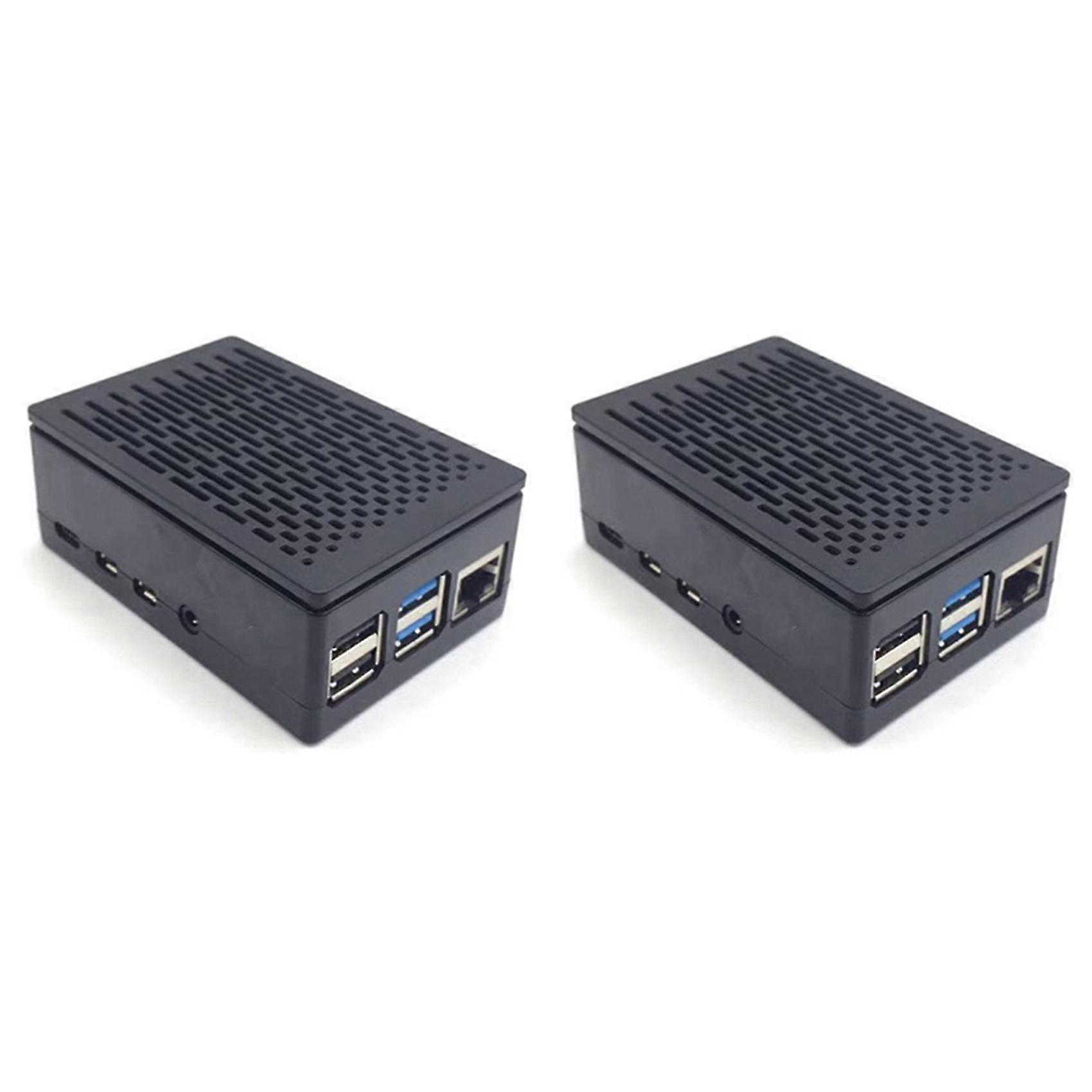 2x For Raspberry Pi 4 Case Shell Box Enclosure Installable Cool Fan Aluminum Heatsink Enclosure For