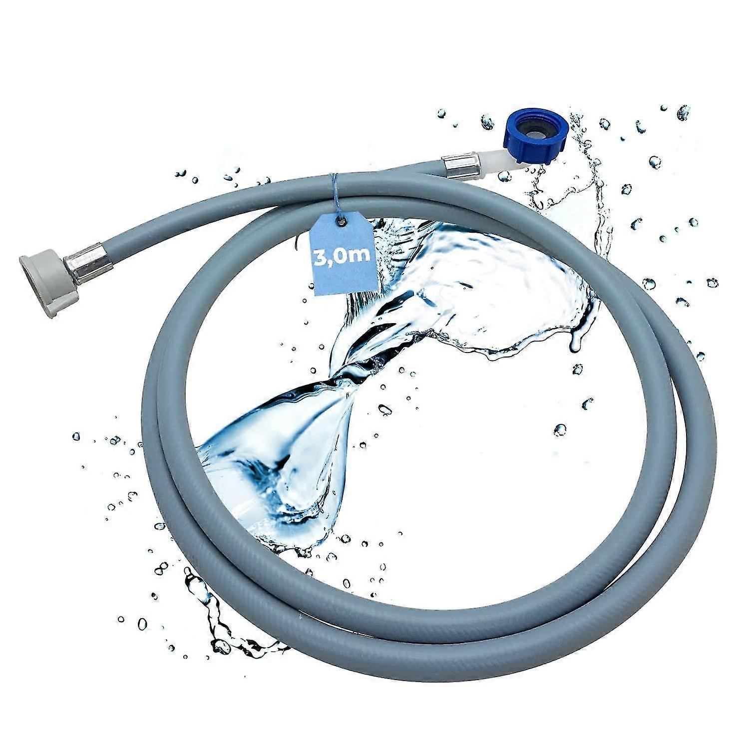 Water Inlet Hose Washing Machine Dishwasher 2964 Connection Length 3.0m I 3/4" Angled/straight With Seal I Universal Water Inlet Hose
