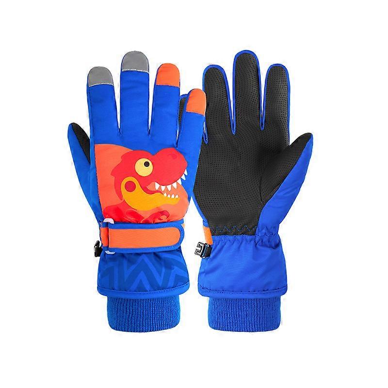 Children's gloves for warmth, small dinosaur gloves for riding