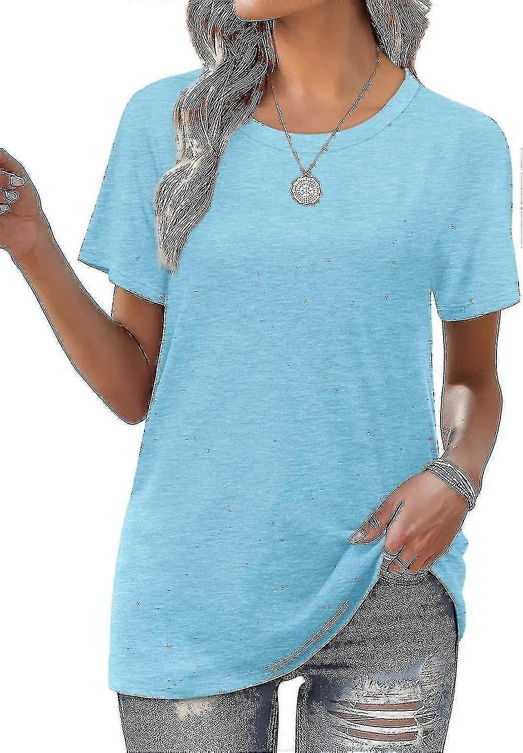 Womens Loose Fit Tshirts Short Sleeve Summer Tops Casual Workout Yoga Tunic T Shirts Tops