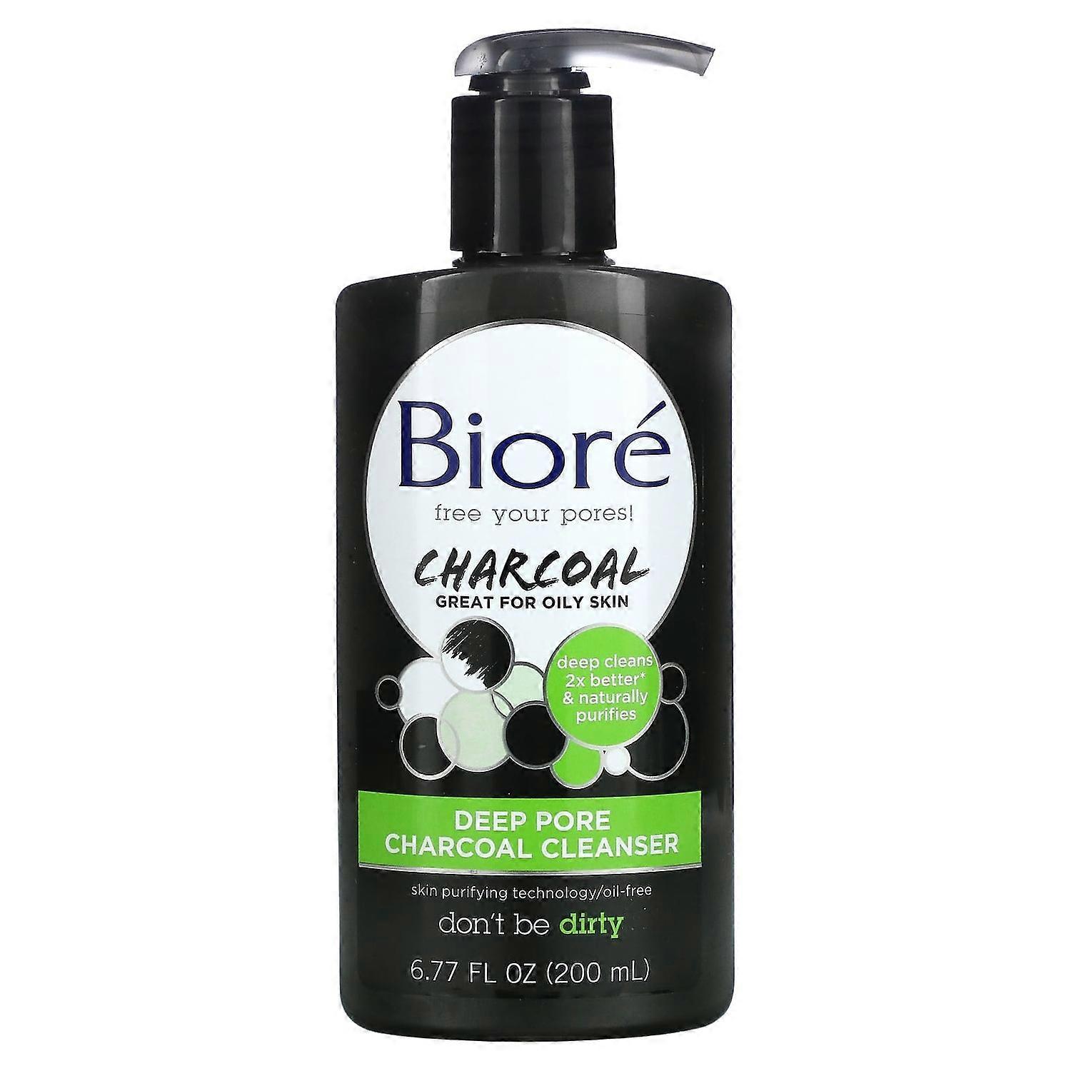 Biore, Deep Pore Charcoal Cleanser, 6.77 fl oz (200 ml)