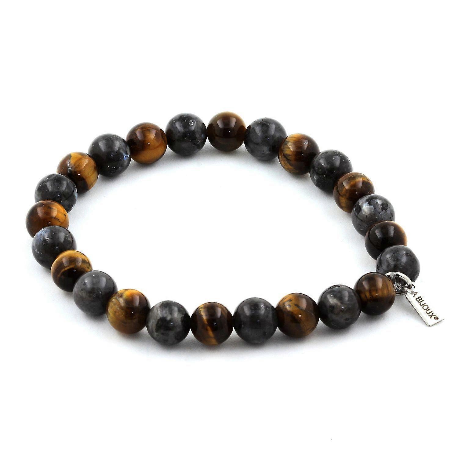 Labradorite + Tiger Eye Beads Bracelet 8 mm