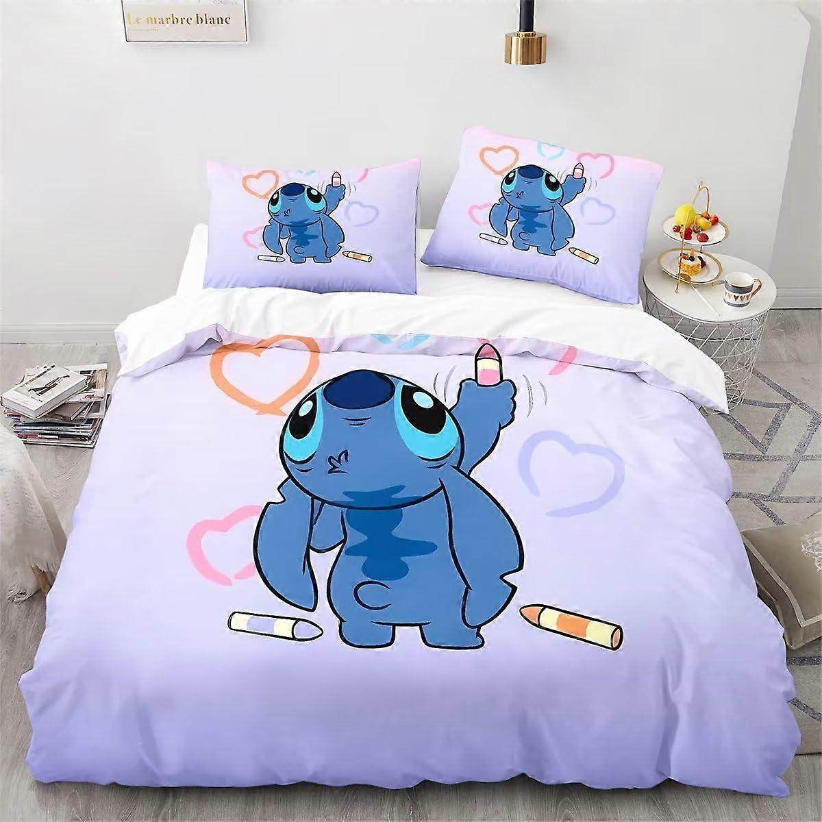 3 Piece Bedding Set, Soft and Lightweight Microfiber Duvet Cover and 2 Pillowcases for Kids with Zipper Closure