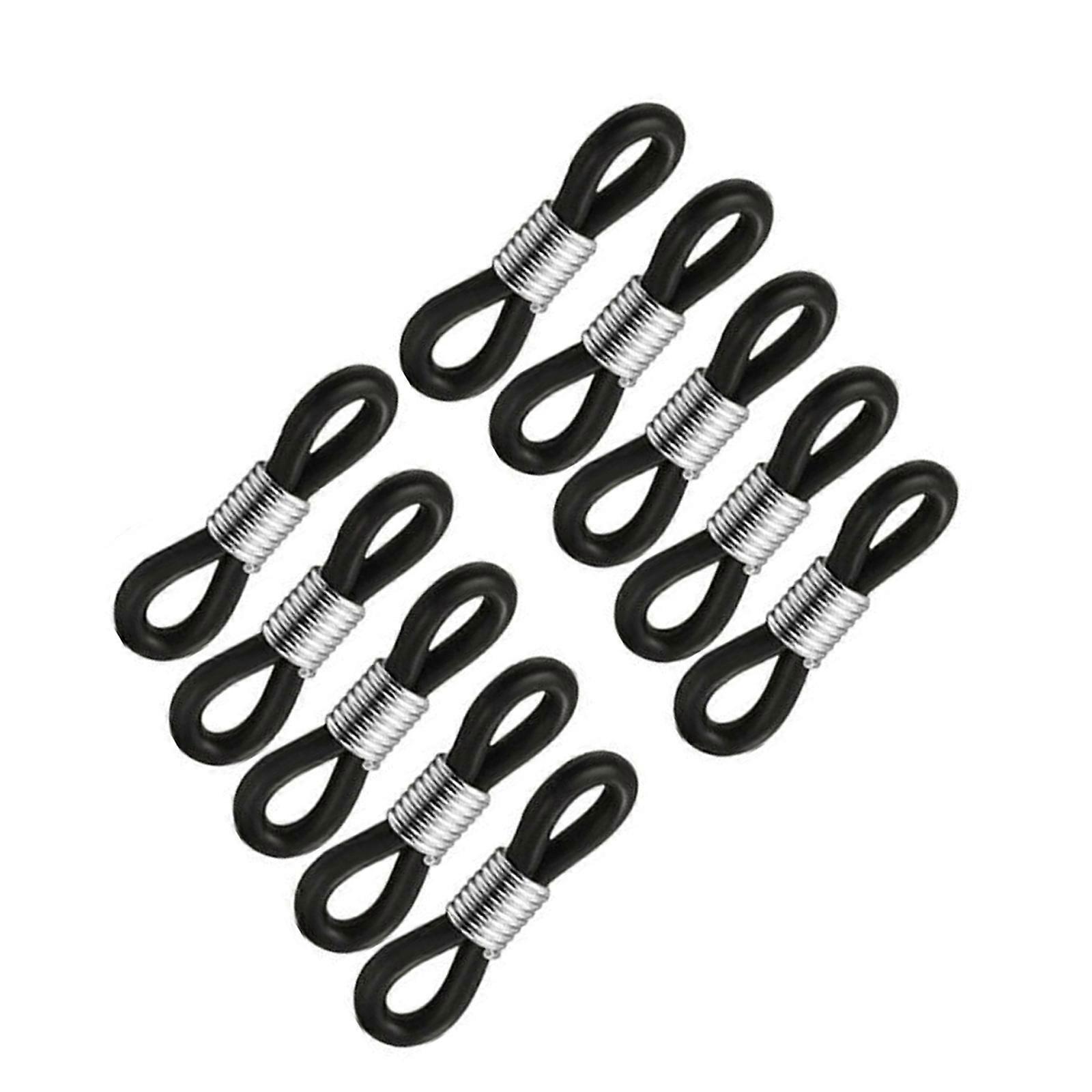 100 Pcs Eyeglass Chain Ends Spring Rubber Ends for Eyeglasses Holder Loops