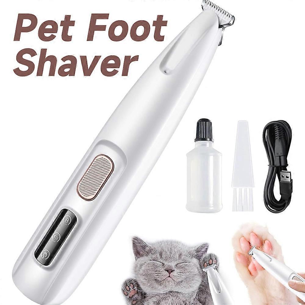 Electric Pet Hair Clipper Dog Cat Feet Paw Shaver Cordless Grooming Trimmer Kits Low Noise