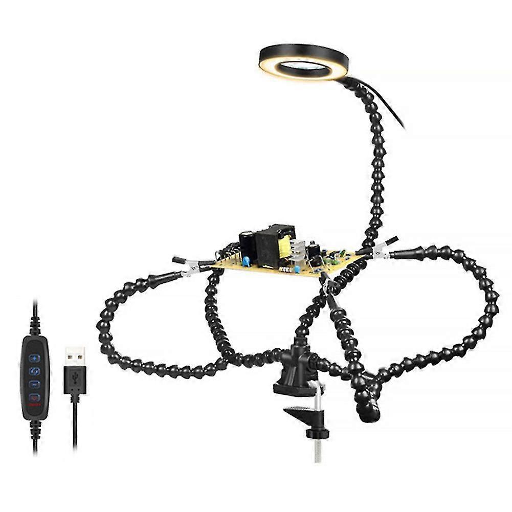 Magnifying Helping Hands Soldering Station 360 Rotating Soldering Assistant