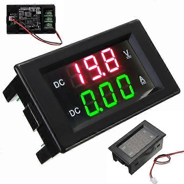 0-100V 20a Double Display Volt Meter Current Meter Digital Led