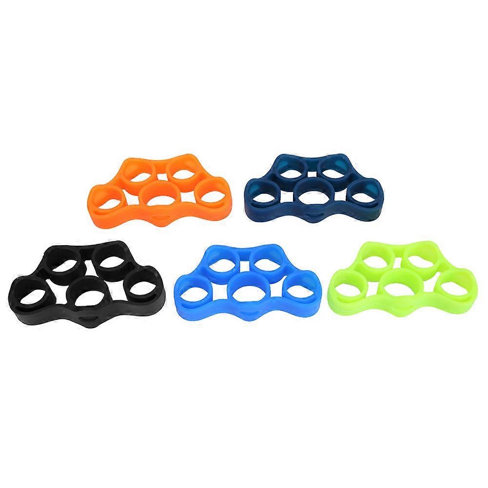 5 Colors Silicone Finger Gripper Strength Trainer Band Hand Yoga Stretcher Exercising Tool
