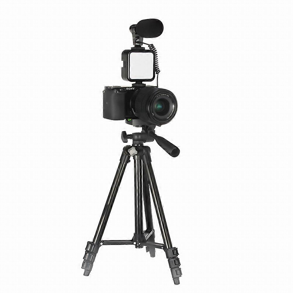 MAMEN Phone Tripod Holder DSLR Camera Vlog Vlogging Kit with Remote Control Microphone LED Light for Smartphone Live YouTube