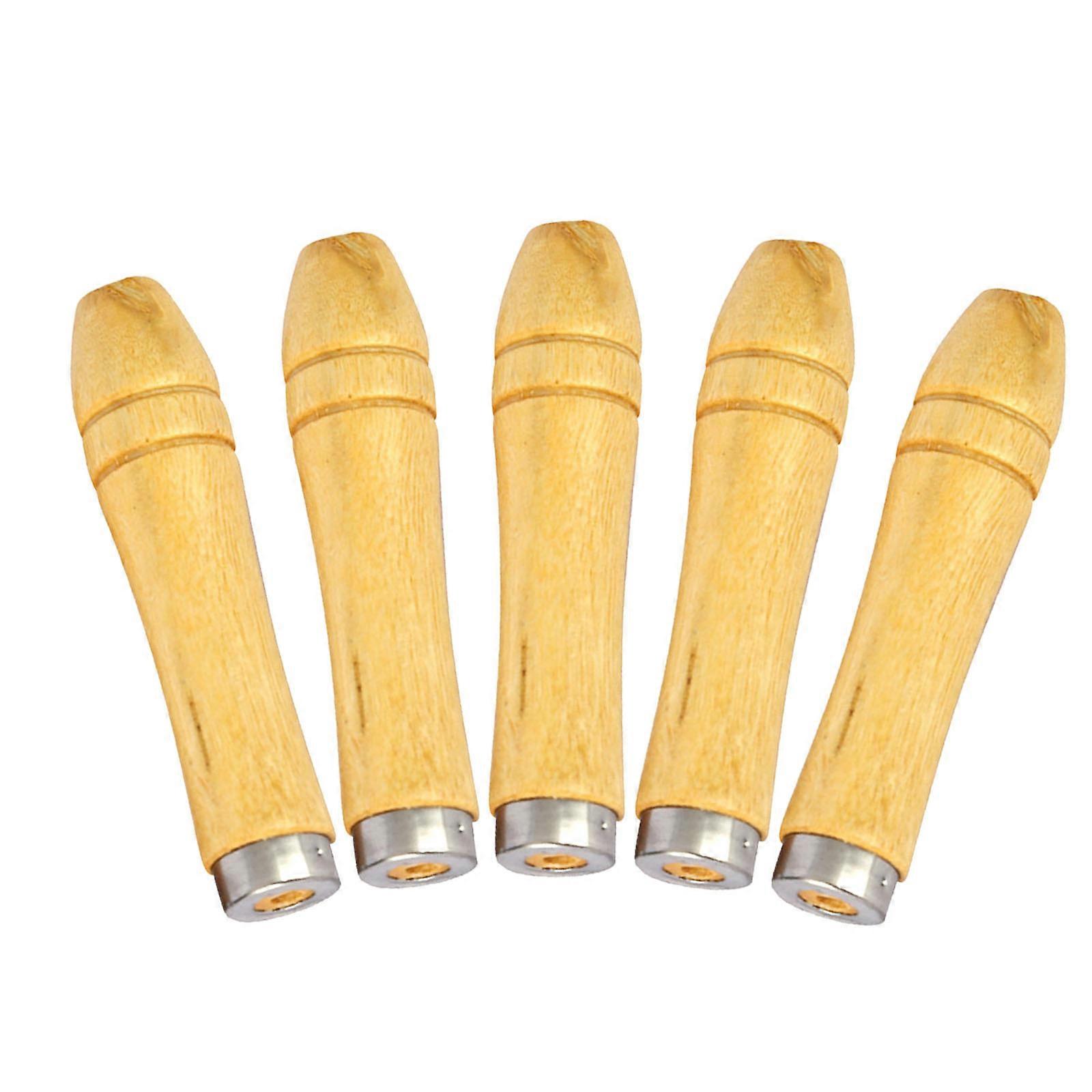 5PCS Wooden File-Handle Replacement Strong-Metal Collar For File Craft Tool Fg