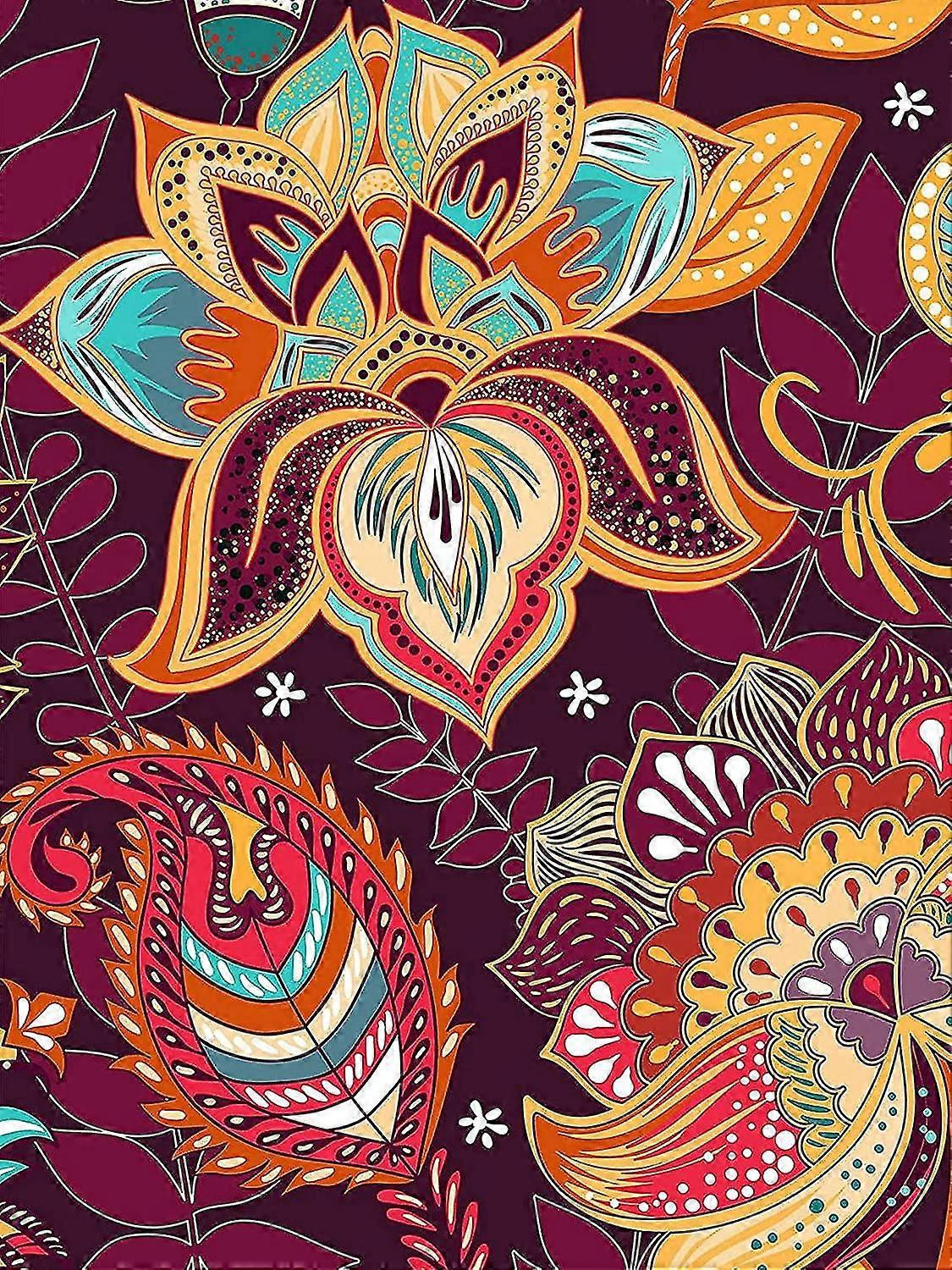Diy 5d Diamond Painting By Numbers Kits Flower, Diamond Art Abstract Flower Crystal Embroidery Cross Stitch Art Craft Wall Sticker Decoration Wall Dec