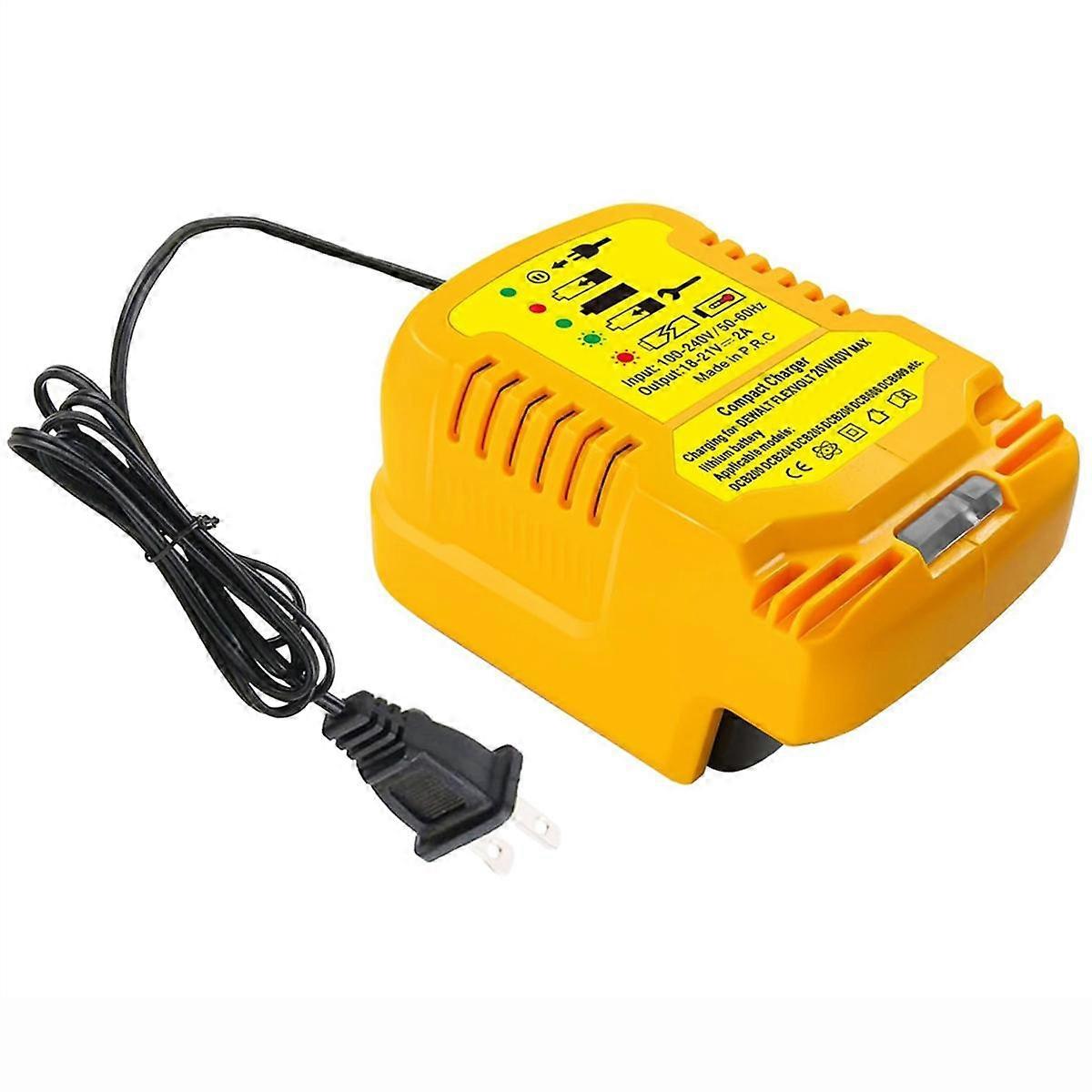 Mini Charger for 20V Battery Charger, Replace for DCB112 for 20V/60V MAX Lithium-Ion Batteries US P