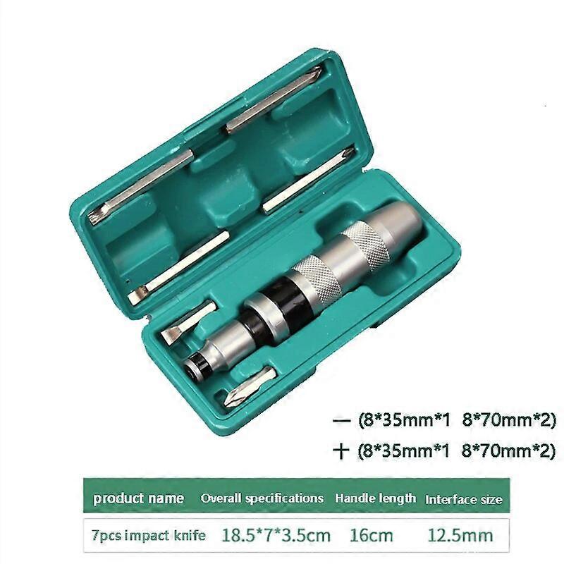 7/13pcs Multi-purpose Heavy Duty Shock Screw Driver Chisel Bits Tools Socket Kit Impact Screwdriver Set with Case Flat