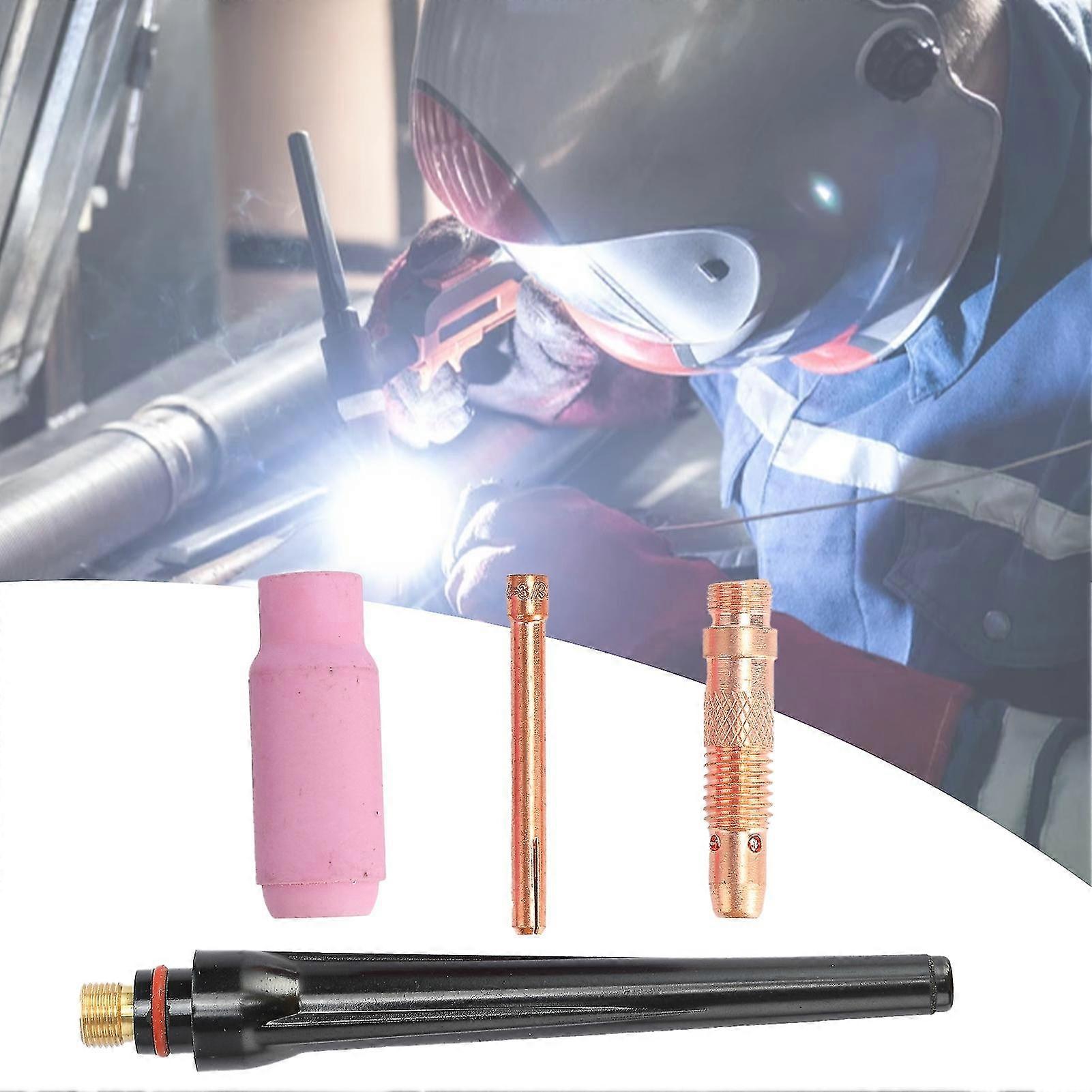 4pcs/set Wp-17/18/26 Tig Welding Torch Accessories Compact Easy To Install Practical Tig Welding Torch Nozzle Kit For Argon Arc Welding Machine Mengxi