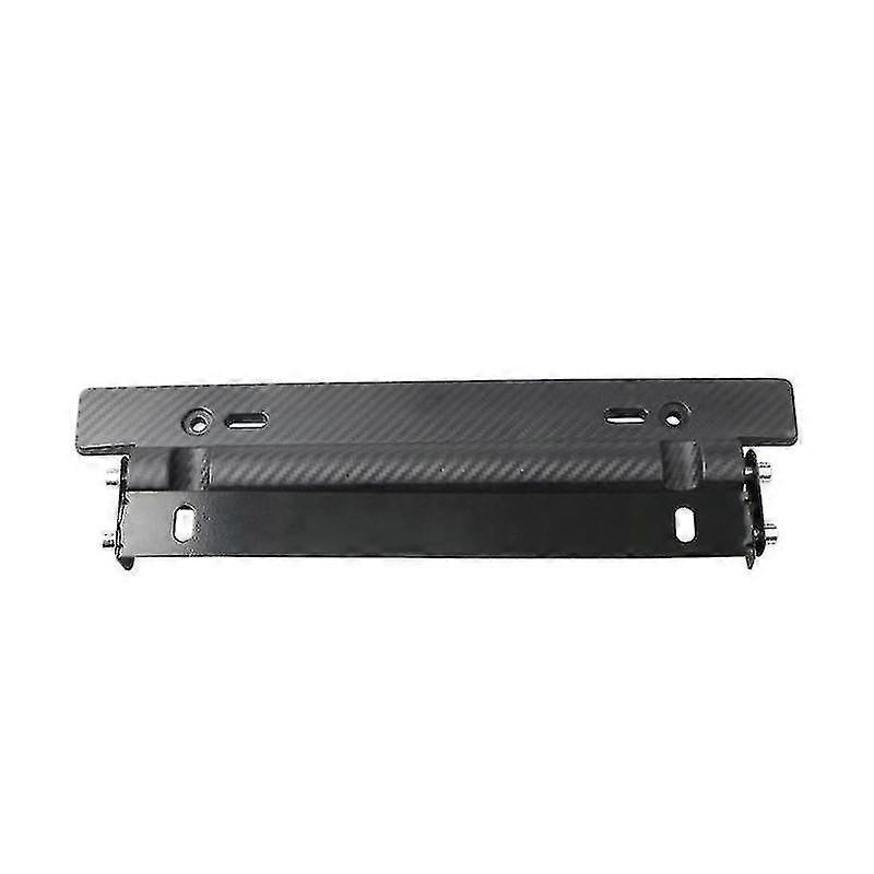 License Plate Bracket, Universal Adjustable Carbon Fiber Car License Plate Frame Holder Mount Bracket1pcsblack