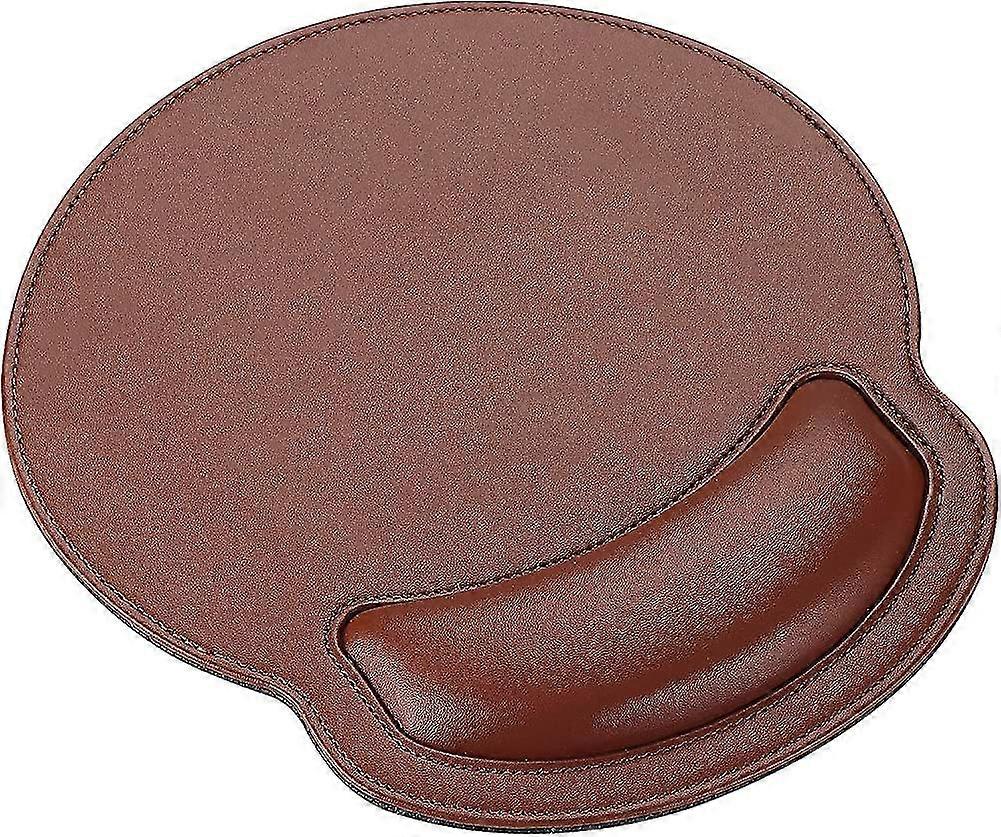 Mouse Pad With Wrist Rest Pad Pu Artificial Leather Ergonomic Non-slip Accesories For Office