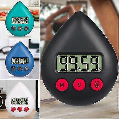 Digital Shower Timer Three Color Waterproof Energy Saver Digital Timer--black