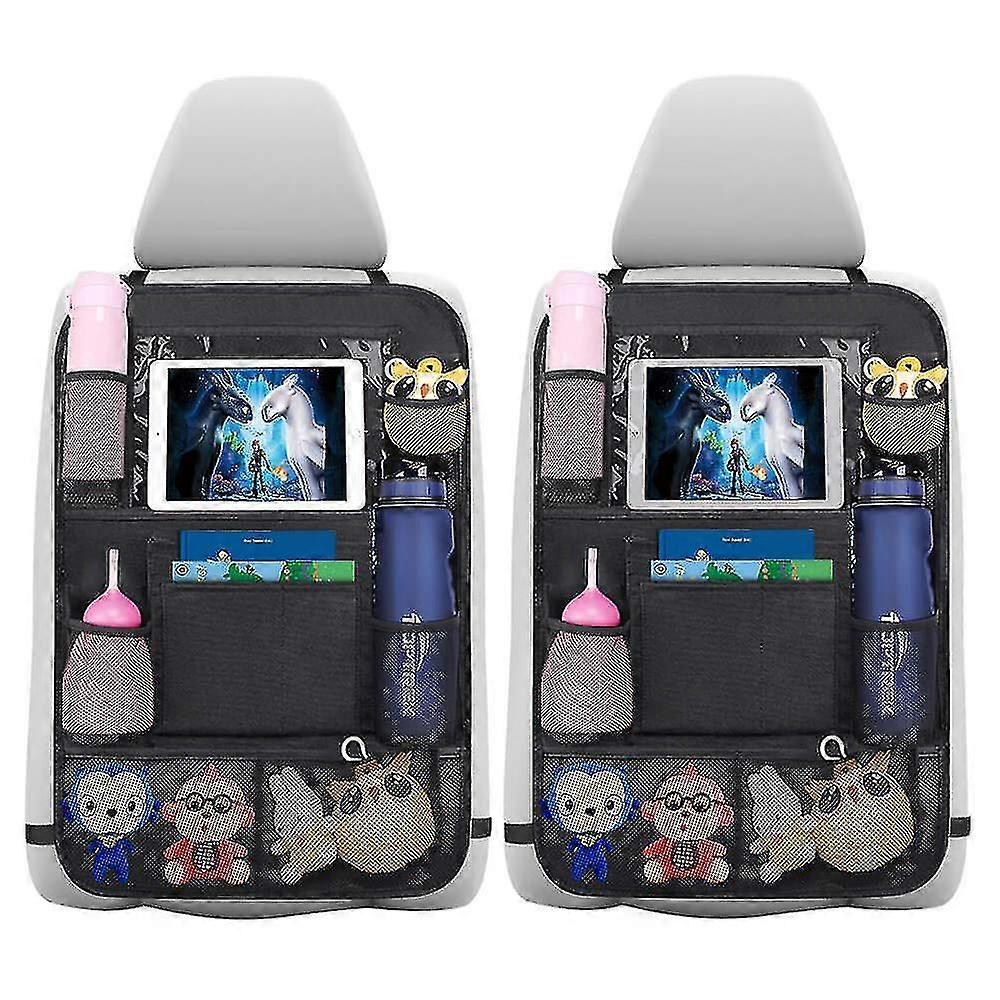 2pcs Car Backrest Protector Large Car Back Seat Organizer For Kids