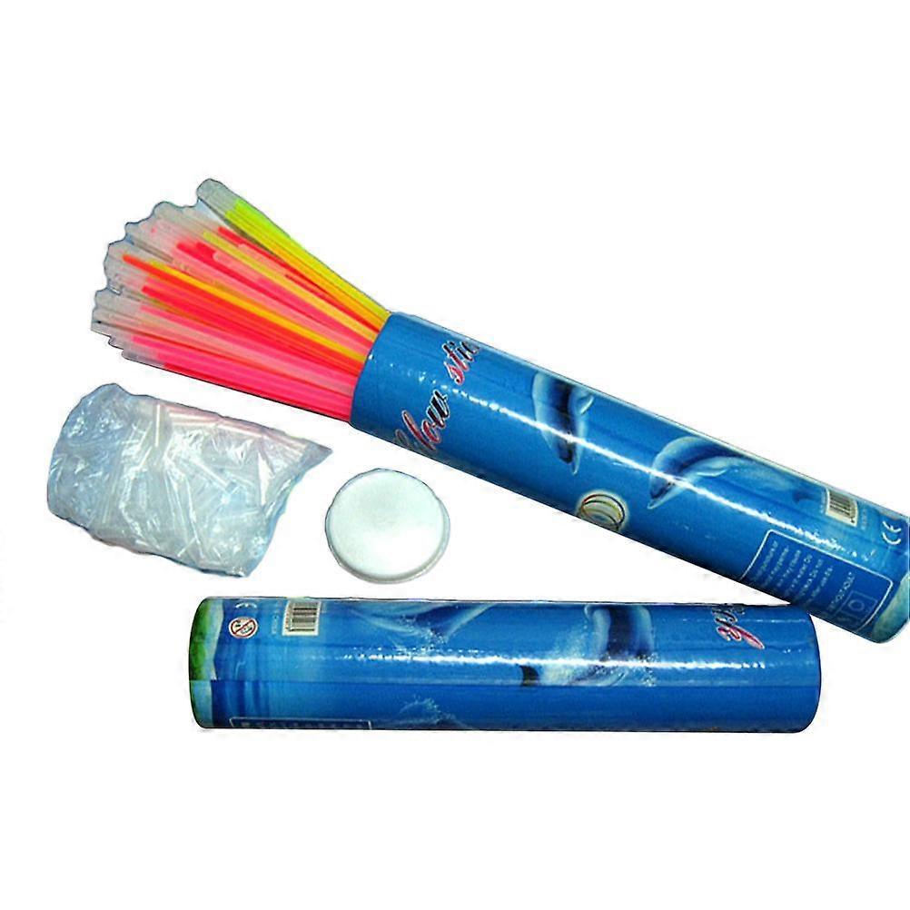 100 Pcs Glowing Sticks Bulk Party Supplies Glowing in The Dark Glowing Sticks Fun Party Pack with Connectors for Bracelets and Necklaces