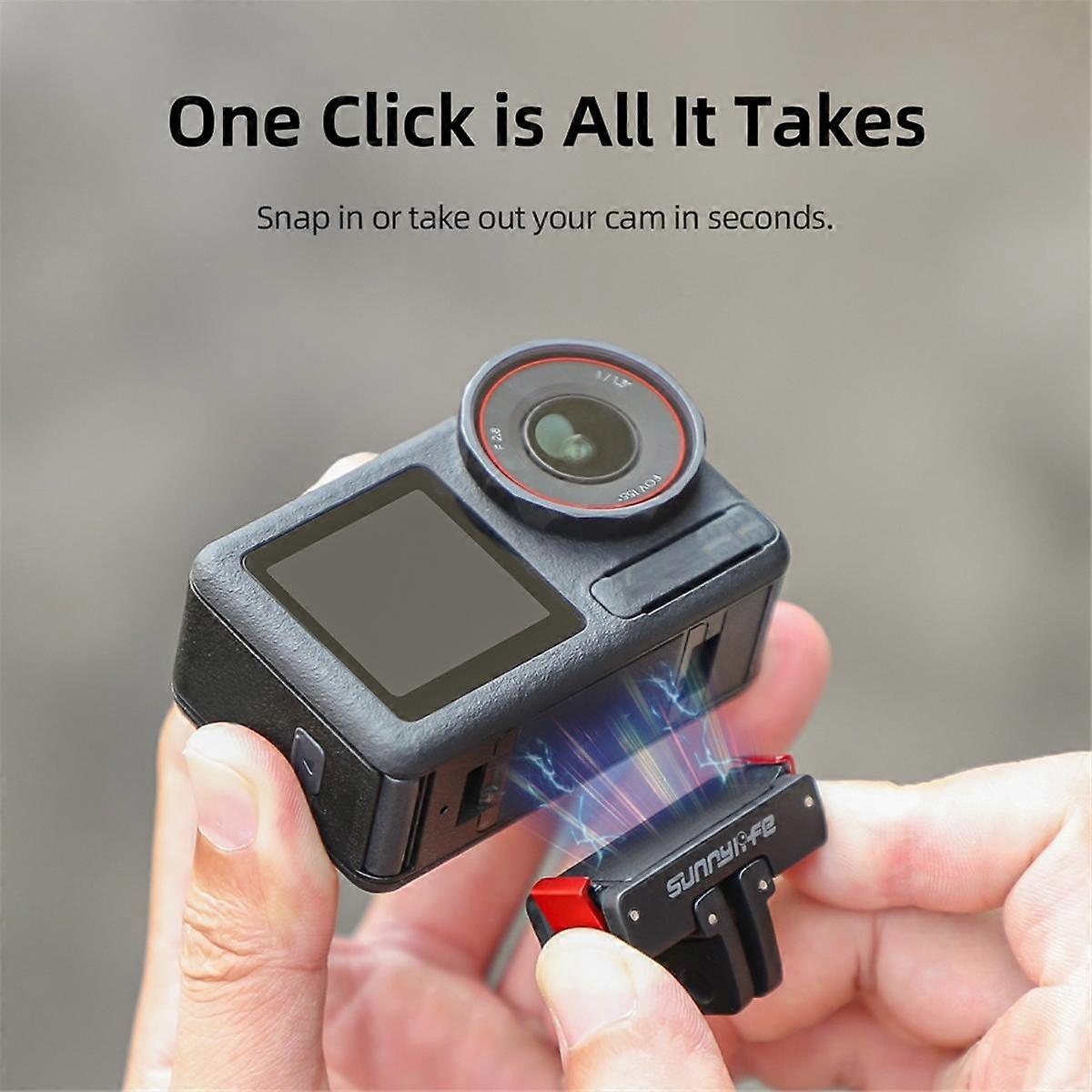 Quick Release Adapter Foldable Magnetic Two Claw Adapter Action Camera Accessories for Action 5 PR