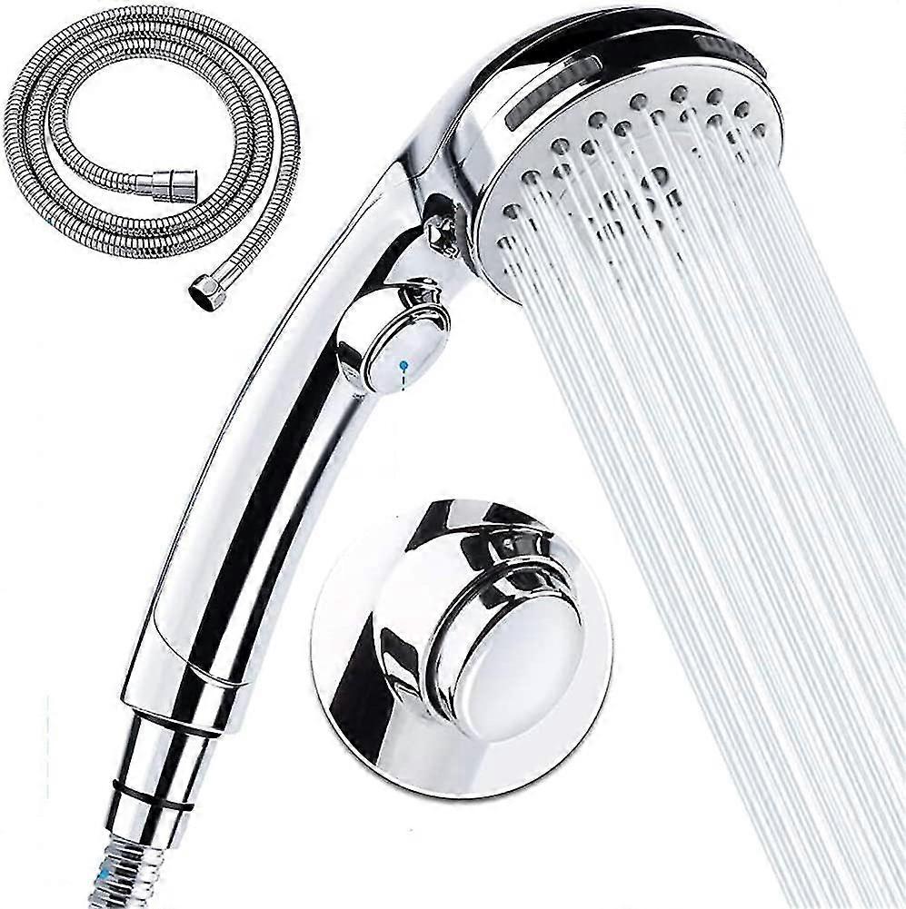 Handheld Shower Head With Hose -5 Spray Settings Removable High Pressure Shower Head With On / Off Switch