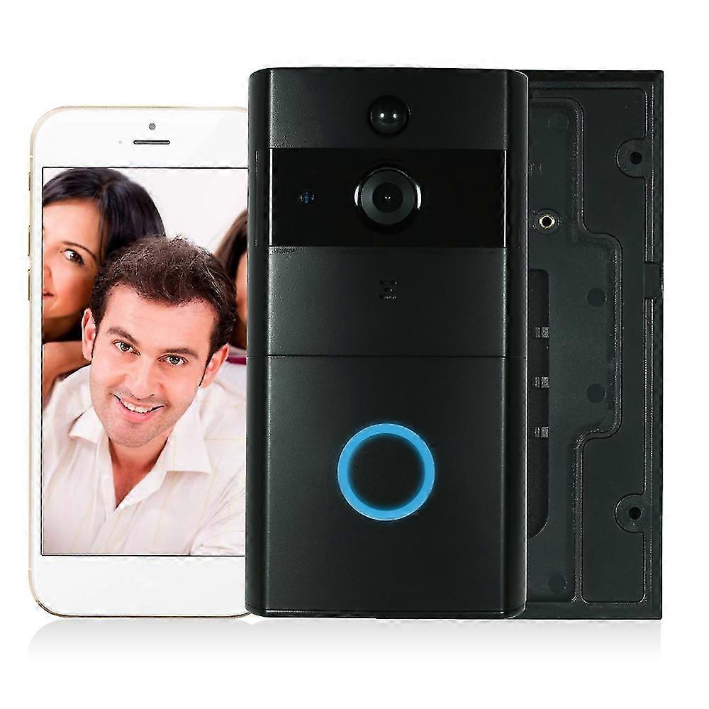 720p Wifi Visual Intercom Door Phone Support Infrared Night View Pir Phone App Remote Control For Door Entry Access Control, Black