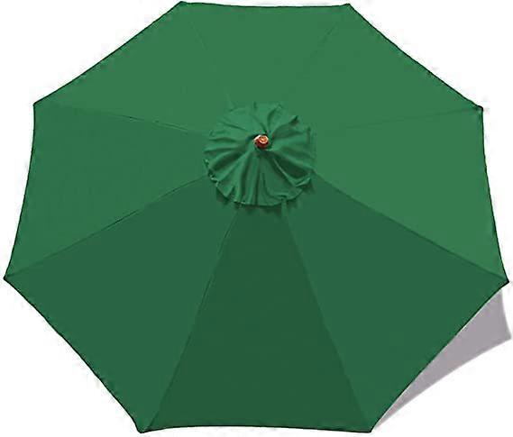 MUJIXI Parasol Replacement Cover - 6 Ribs - 2 M - Waterproof - Anti-Ultraviolet - Replacement Fabric (3M / 9.8Ft-Green)