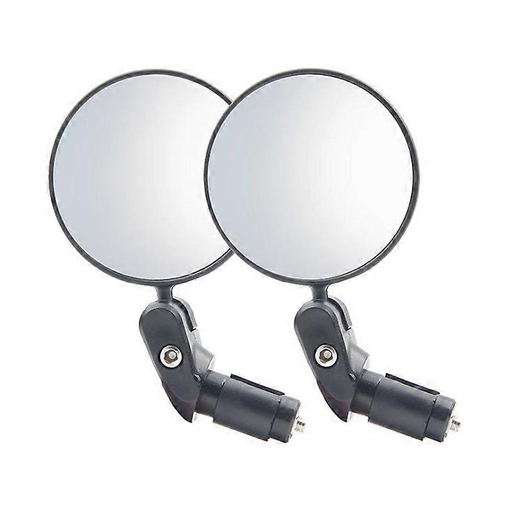 2PCS Bike Mirrors,Bike Bar End Mirror, HD Glass Convex Lens Bicycle Rearview Mirror, Safe Cycling Rearview Mirror