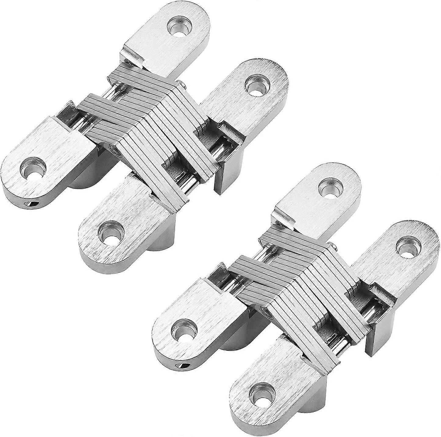 Invisible Hinges , Hidden Hinge for Furniture Hardware Folding Door , 2 Pieces118MM*28MM
