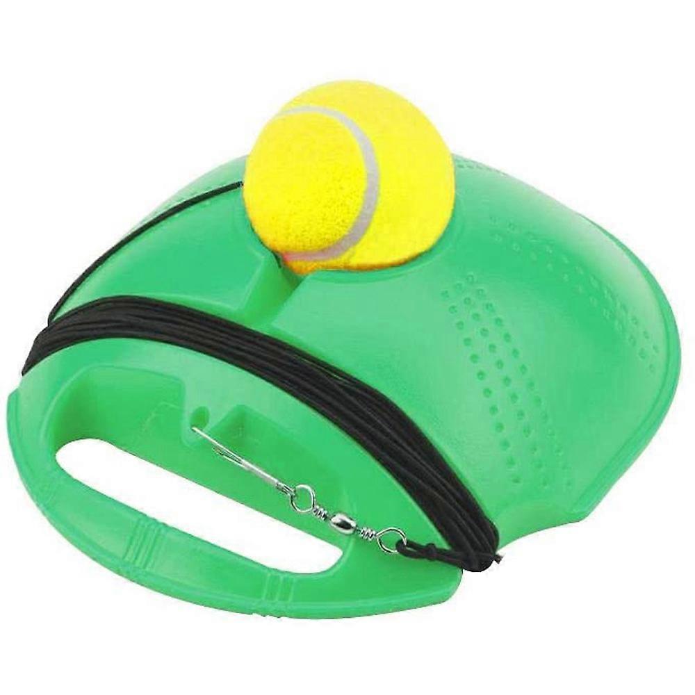 Green Single Tennis Rebound Trainer Base with 2 Ball