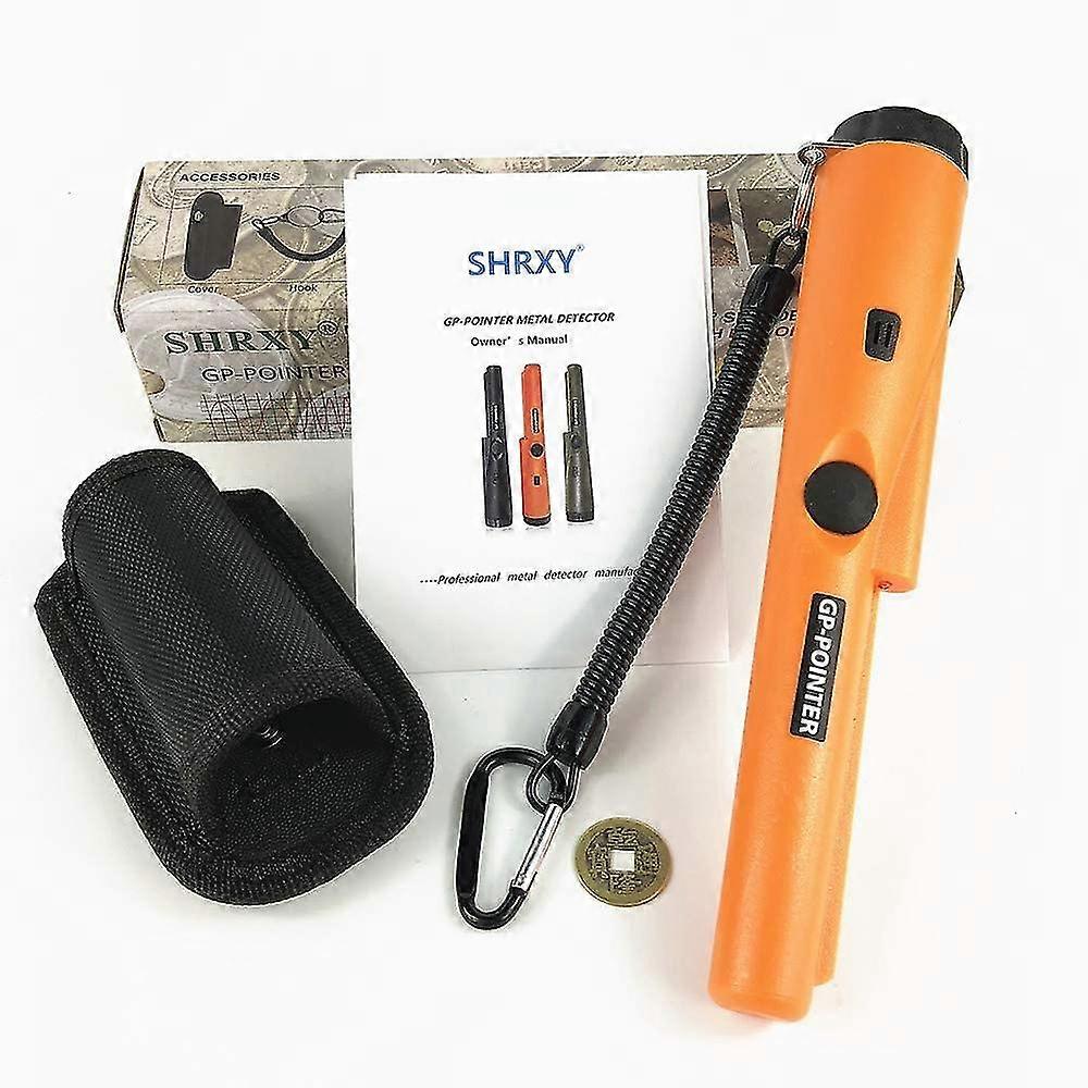 metal detectors portable orange gp-pointer gold finder hand held with led light for low light uses