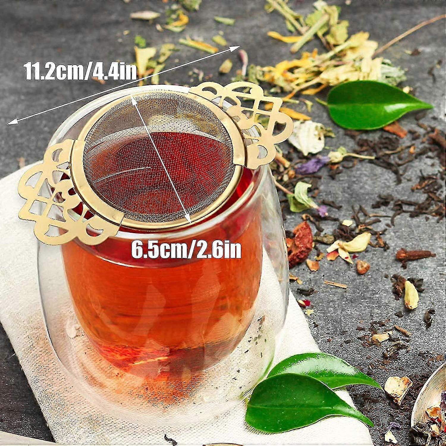 Stainless Steel Spice Ball Tea Ball Strainer Tea Strainer Interval Diffuser For Straining Teagold, Silver2pcs