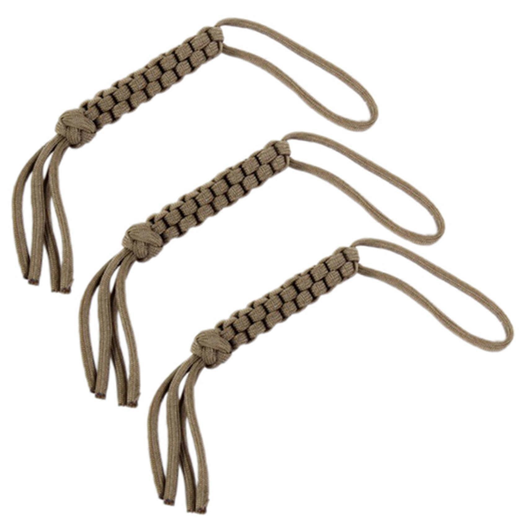 3X Paracord Square Weave Kniv Snodd - Khaki