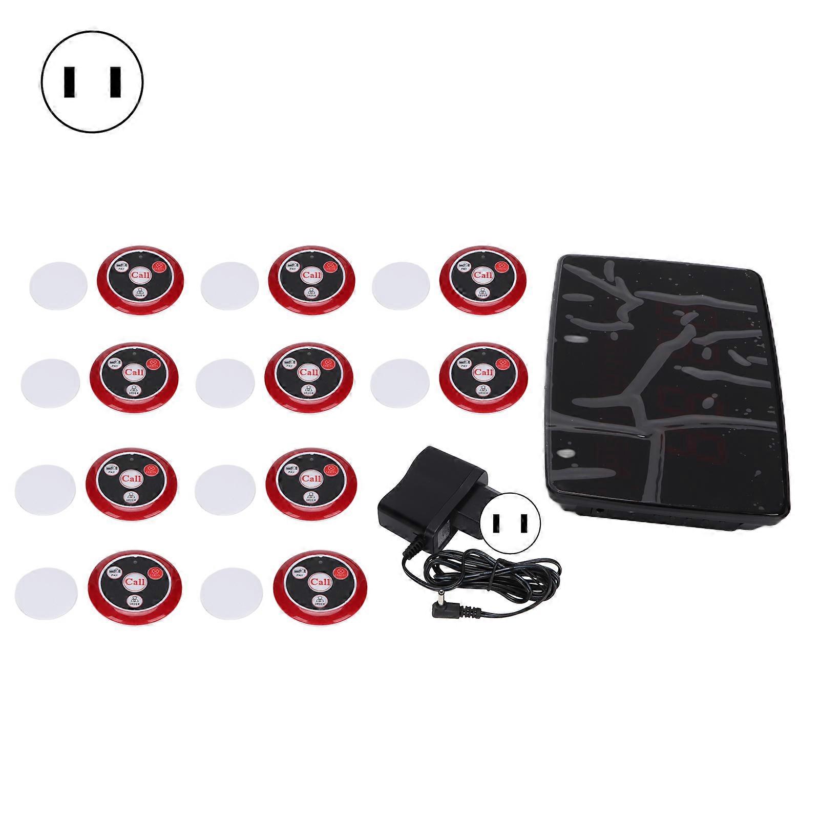 Wireless Calling System 10Pcs Call Buttons Durable Portable Convenient Stable Adjustable Patient Pager System 110?240VUS PLug